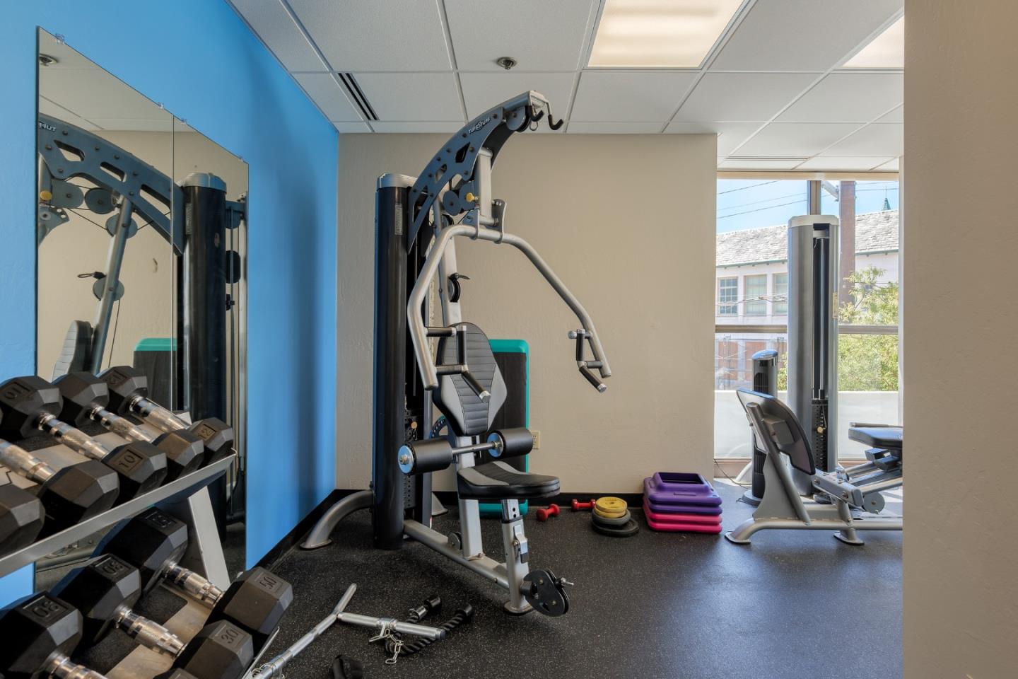 110 Park Road, Unit 202 Burlingame, CA 94010 - Photo 27 of 31 a view of a room with gym equipment