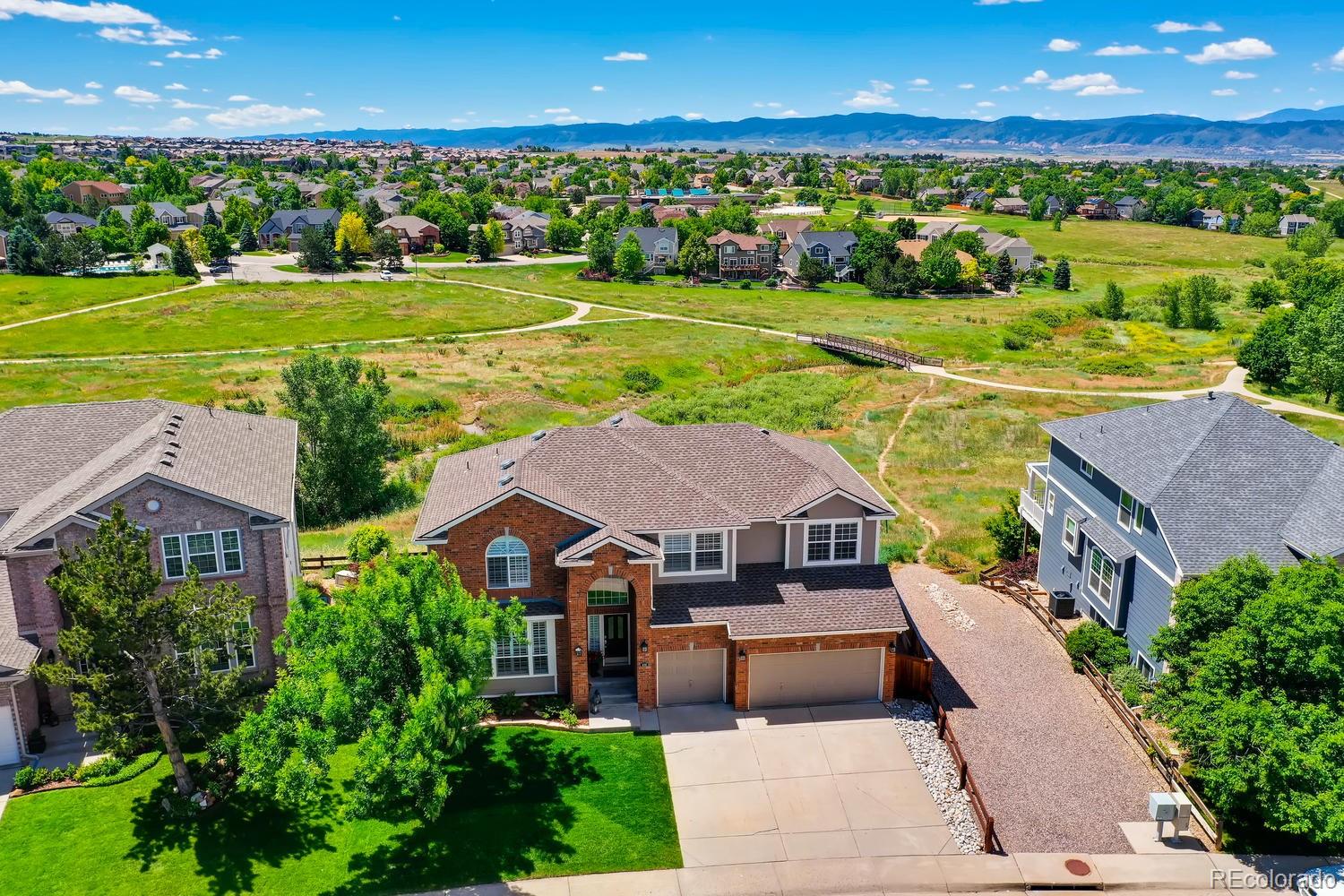 456 West Angus Way Highlands Ranch, CO 80129 - Photo 39 of 40 an aerial view of a house with big yard