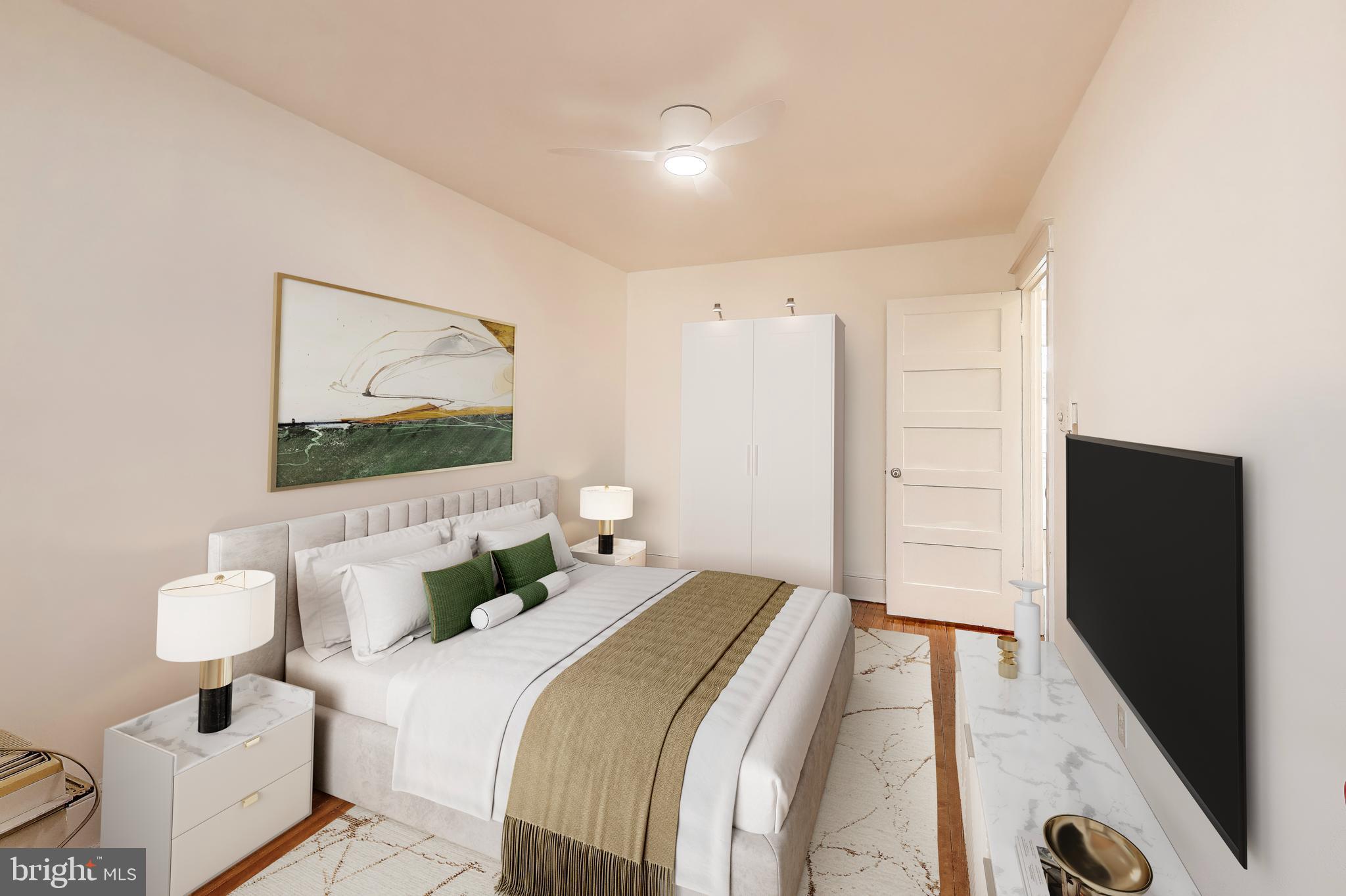 743 Hamilton Street Northwest Washington, DC 20011 - Photo 18 of 43 Virtually staged primary bedroom.