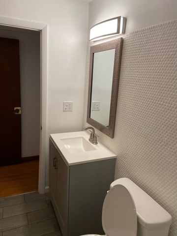 903 Elder Road, Unit 4 Homewood, IL 60430 - Photo 12 of 17 a bathroom with a toilet sink and mirror