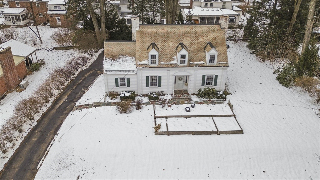 33 Severn Street Longmeadow, MA 01106 - Photo 41 of 42 an aerial view of a house with yard and parking
