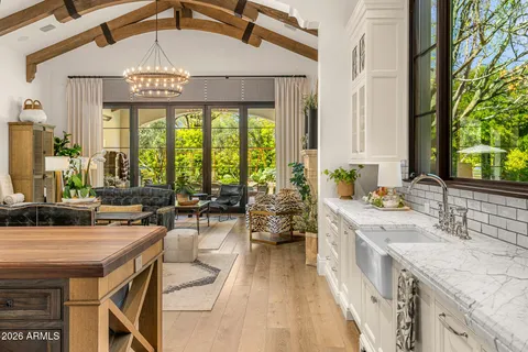 a view of a brick house with a window
