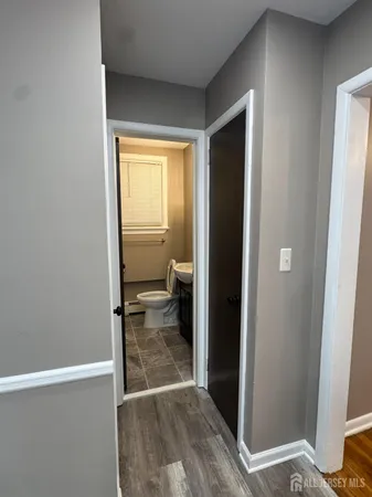 a view of a room with a wardrobe space