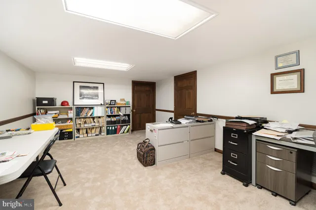 a view of a swimming pool with a patio and plants