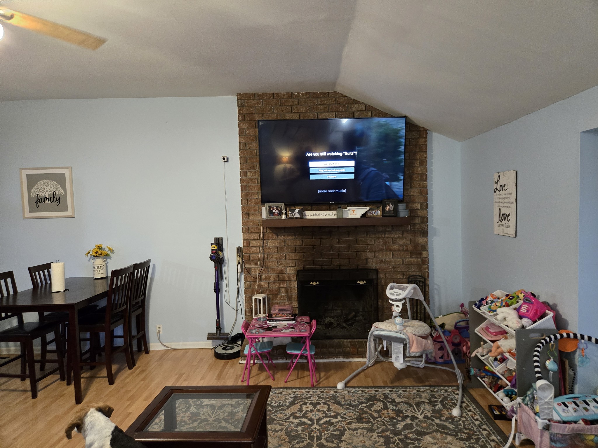 5253 Henley Road Mount Juliet, TN 37122 - Photo 3 of 20 a living room with furniture fireplace and flat screen tv
