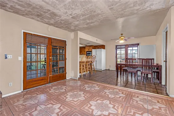 a view of a livingroom with furniture and window