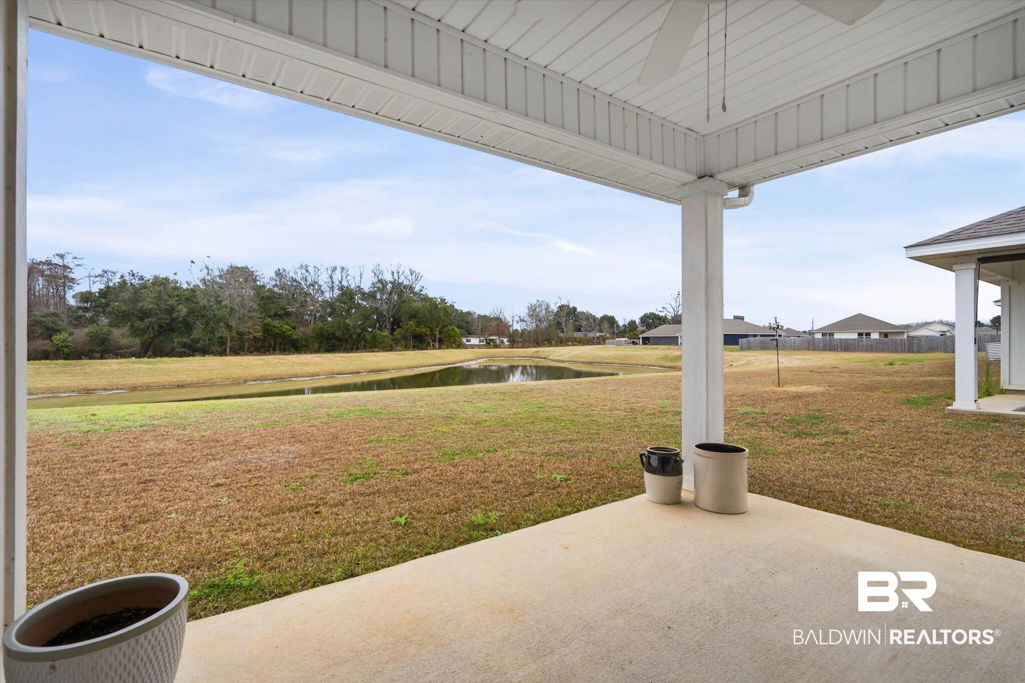 17041 Muse Street Loxley, AL 36551 - Photo 24 of 44 View of patio with a water view and a ceiling fan