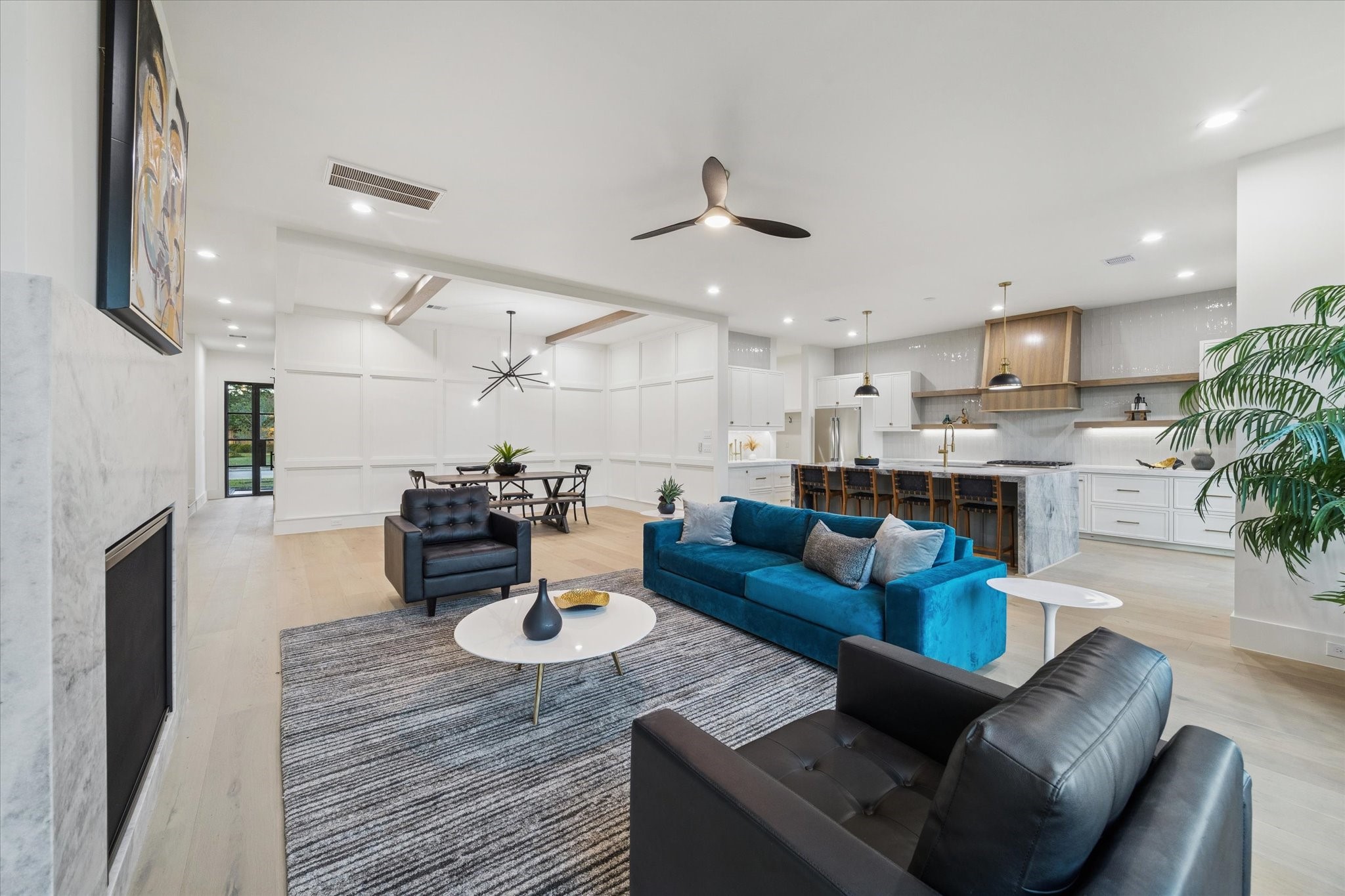 614 Eleanor Street Houston, TX 77009 - Photo 13 of 43 a living room with furniture and a fireplace