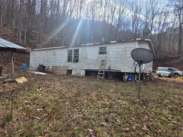 a backyard of a house