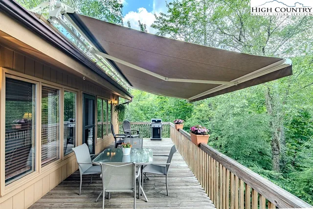 a view of a patio on the roof deck