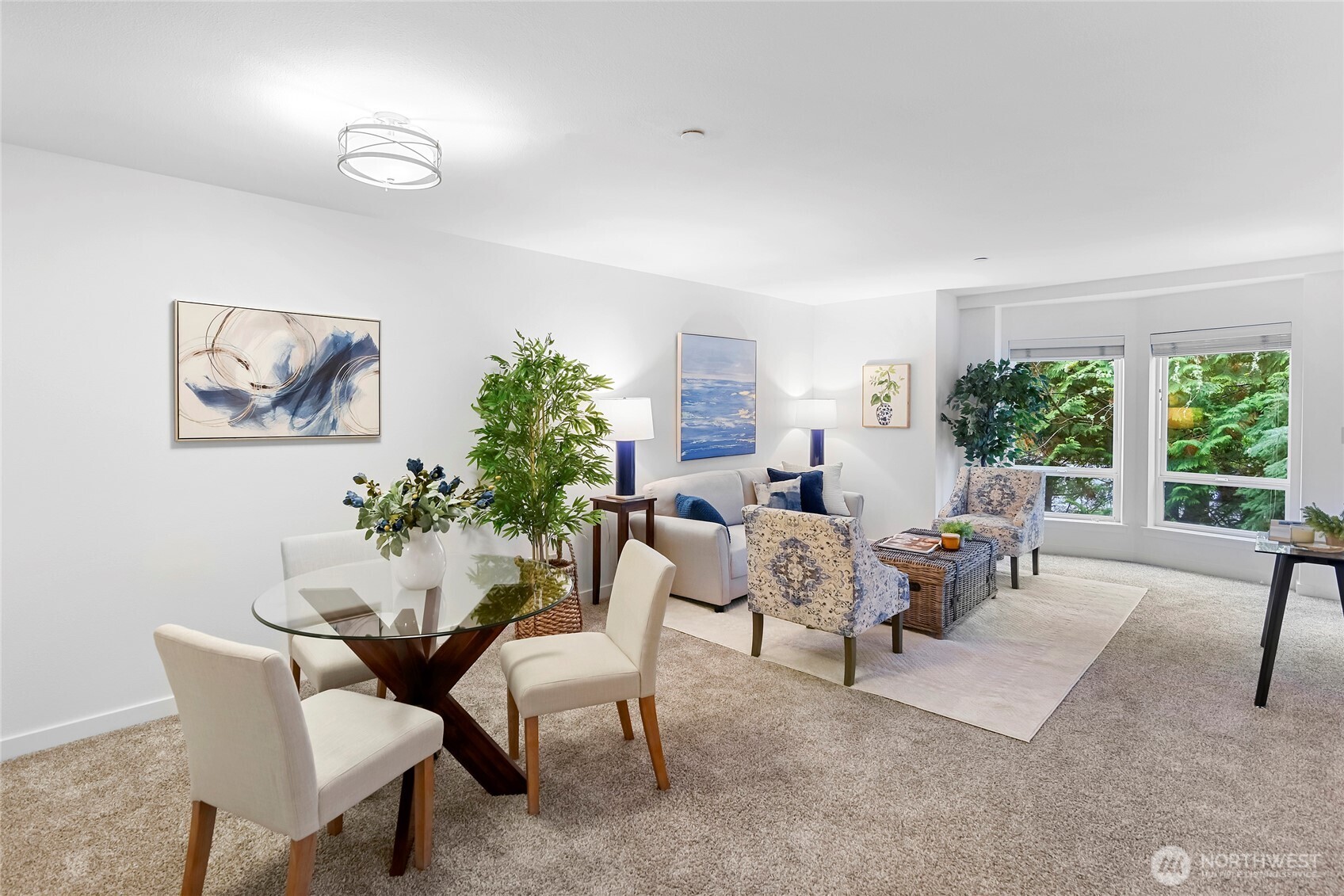300 High School Road Northeast, Unit 314 Bainbridge Island, WA 98110 - Photo 12 of 36 a living room with furniture and a large window