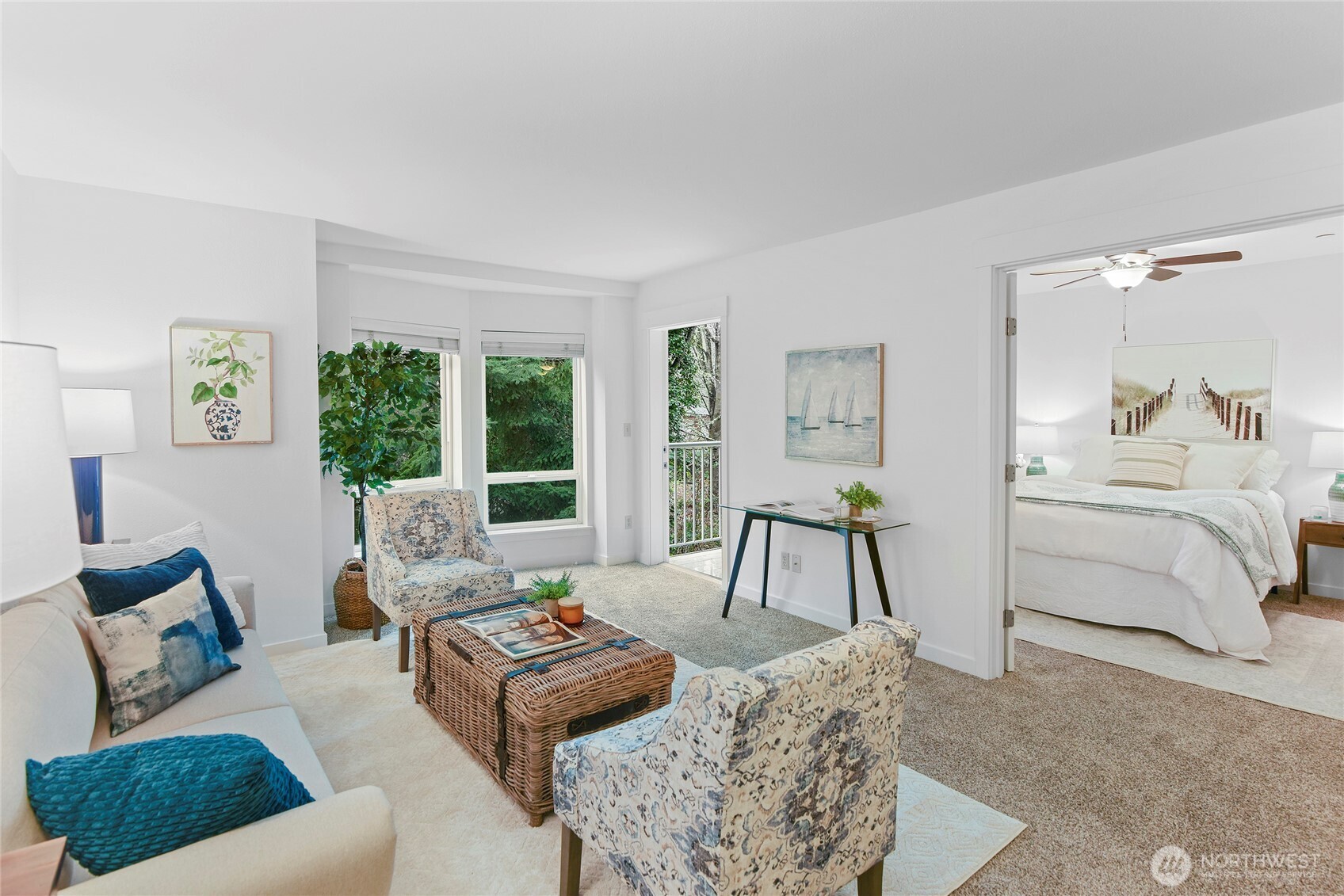 300 High School Road Northeast, Unit 314 Bainbridge Island, WA 98110 - Photo 19 of 36 a living room with furniture and a large window