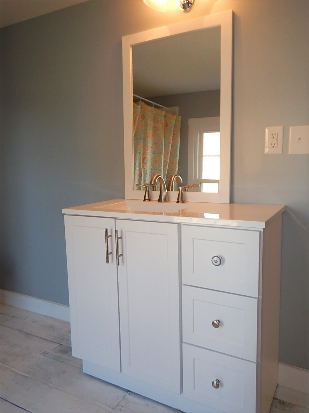 3653 Middlebrook Village Road Middlebrook, VA 24459 - Photo 31 of 48 a bathroom with a granite countertop sink and mirror