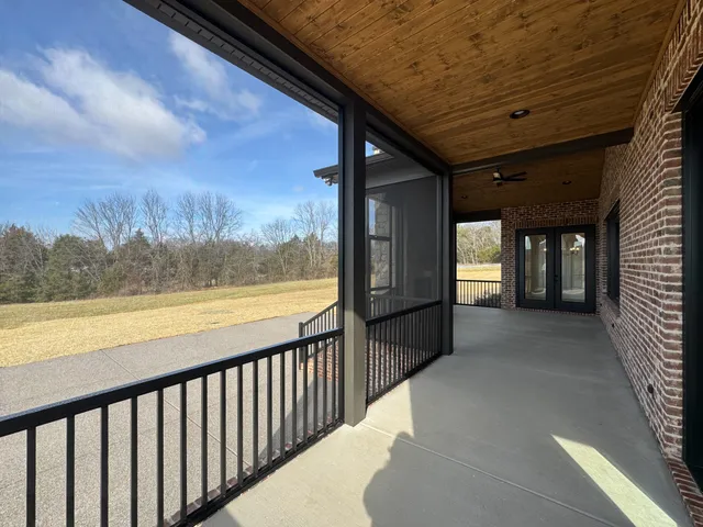 a view of balcony with city view