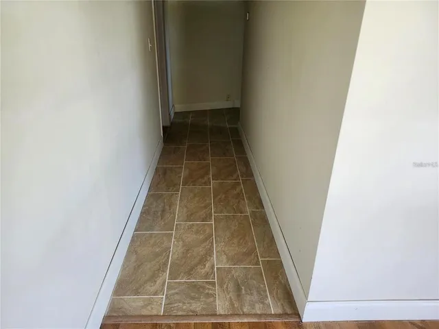 a view of wooden door