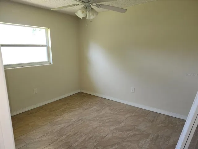 an empty room with a window