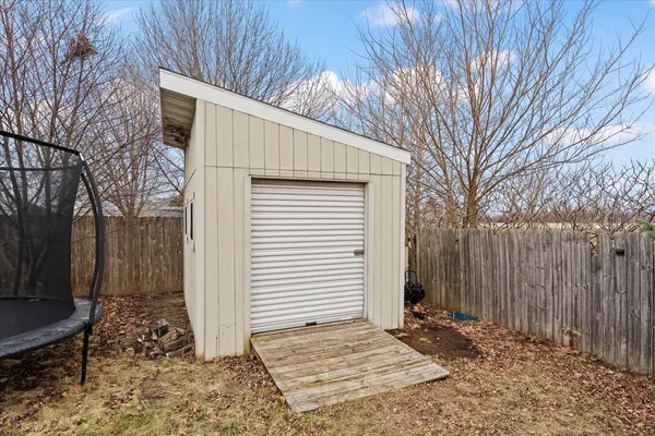 a backyard of a house