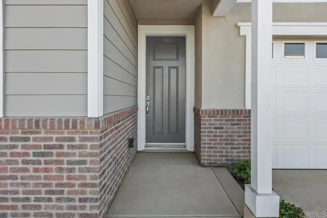 a view of front door of house