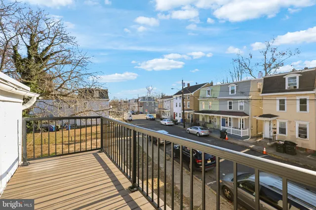 a view of city from a balcony
