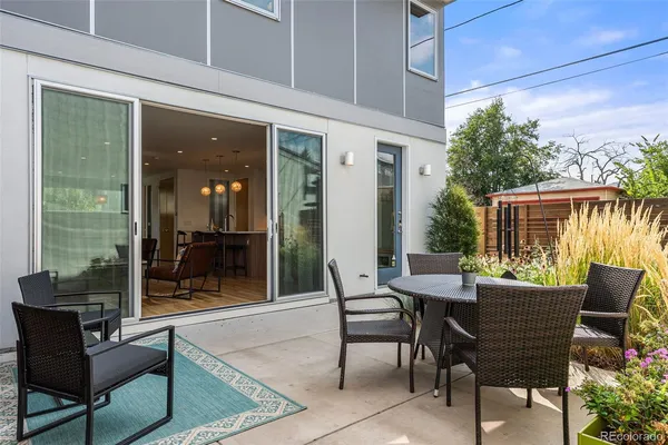 a view of an empty room with a garage
