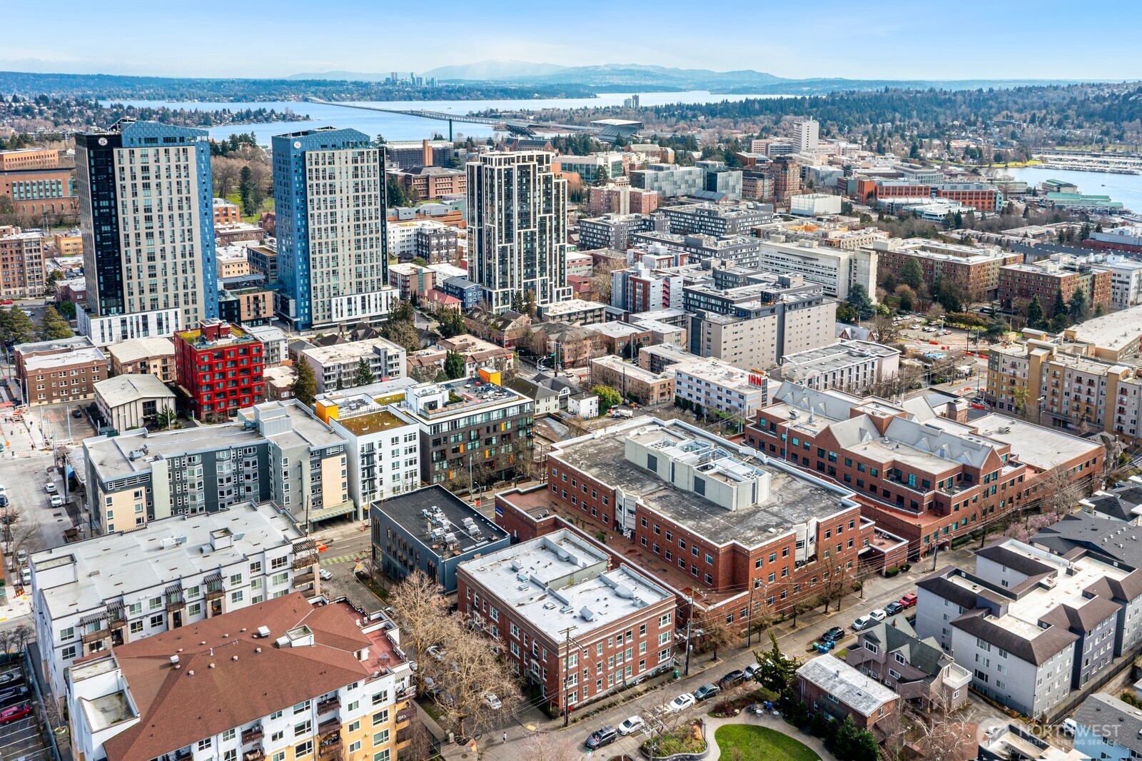 901 Northeast 43rd Street, Unit 306 Seattle, WA 98105 - Photo 19 of 23 an aerial view of a city with lots of residential buildings