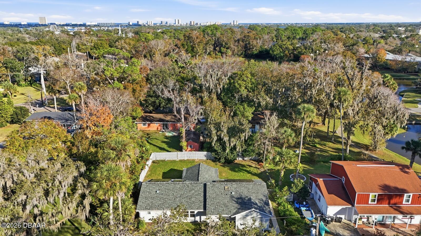 550 Locust Street Port Orange, FL 32127 - Photo 35 of 37 an aerial view of a house with a yard