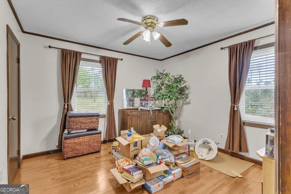 a room with furniture and a window