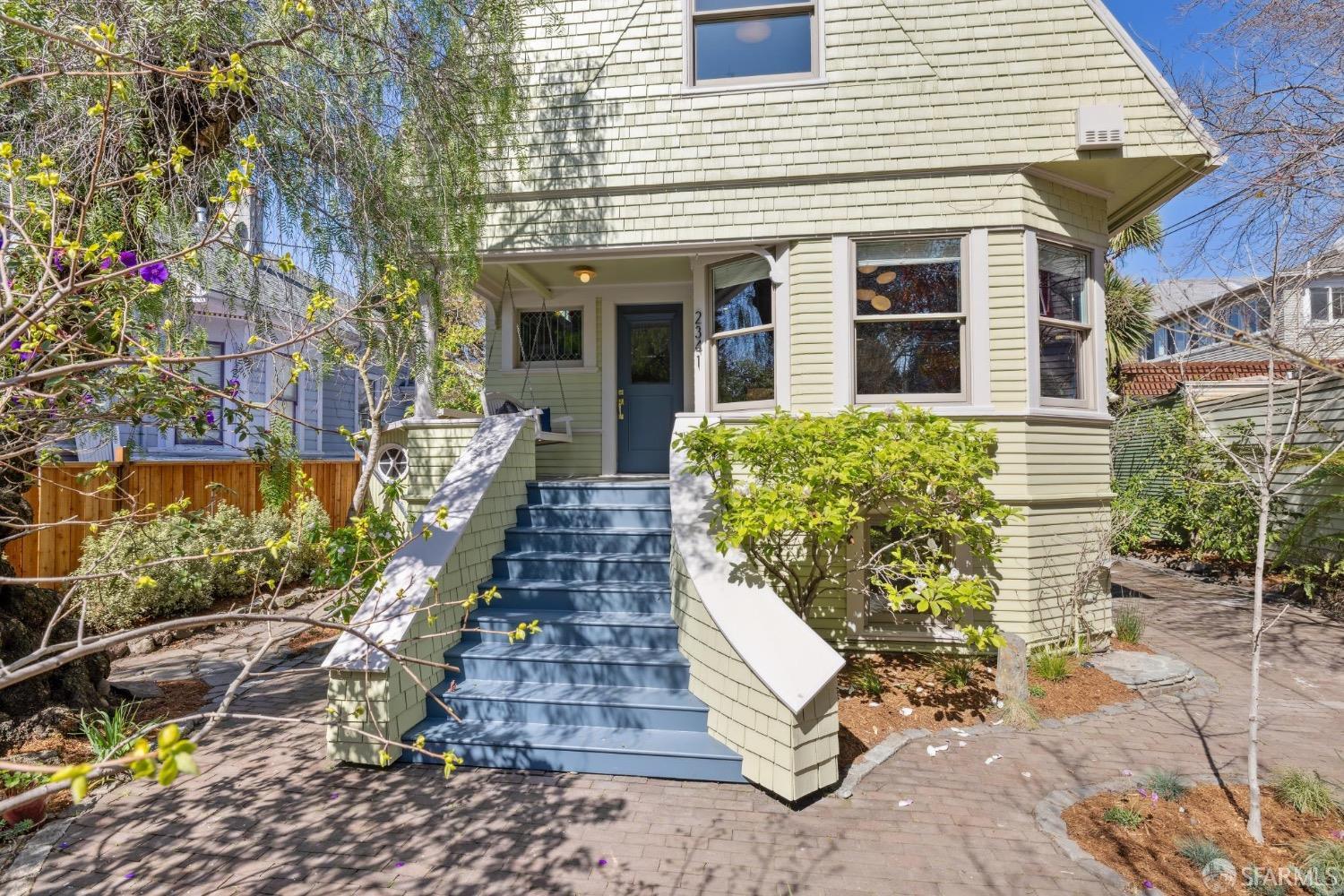 2341 Carleton Street Berkeley, CA 94704 - Photo 2 of 66 a front view of a house with a garden