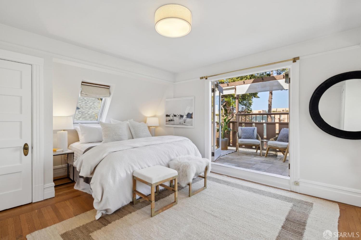 2341 Carleton Street Berkeley, CA 94704 - Photo 25 of 66 a bedroom with bed and a large window