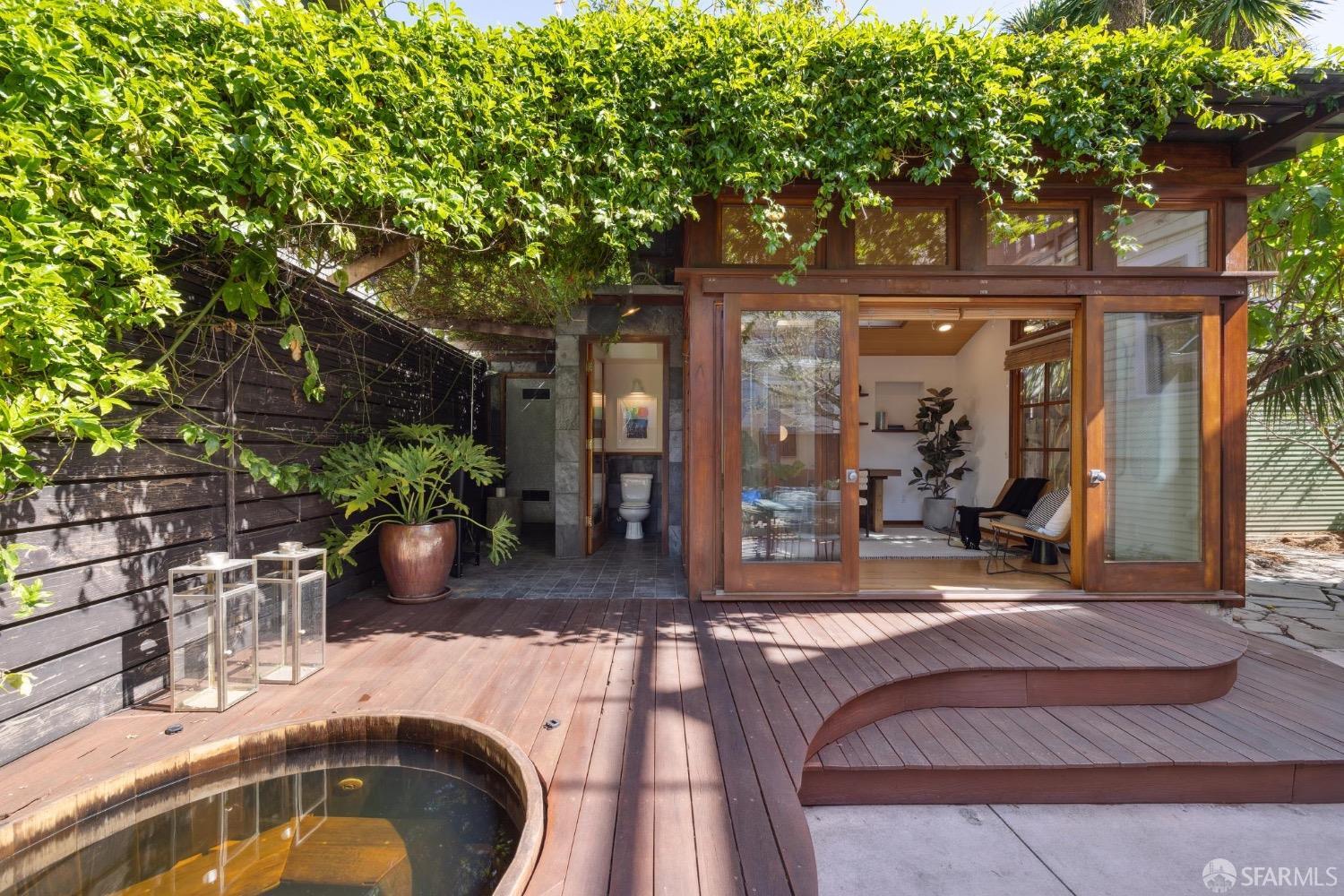 2341 Carleton Street Berkeley, CA 94704 - Photo 48 of 66 a view of swimming pool with outdoor seating and plants
