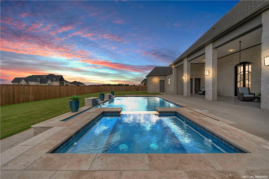 117 Iris Street Lorena, TX 76655 - Photo 66 of 82 a view of swimming pool with outdoor seating and wooden floor