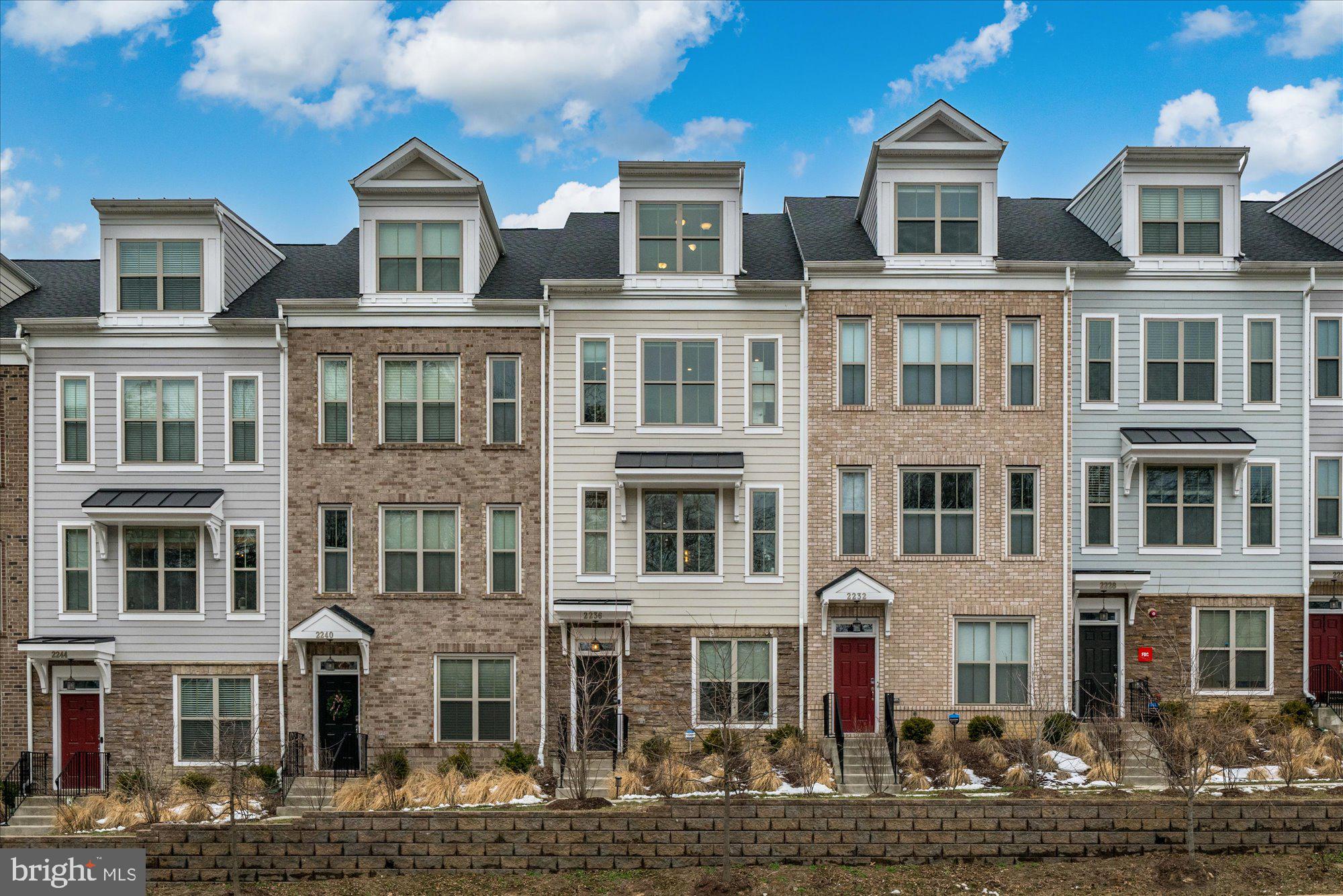 a front view of a residential apartment building