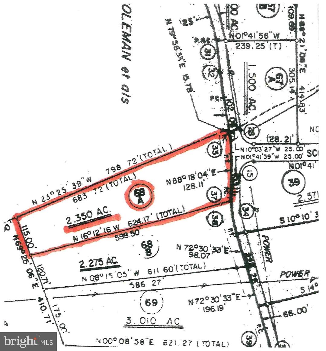 1276 Peach Grove Road Louisa, VA 23093 - Photo 44 of 44 Survey Map of Prime Land Parcel