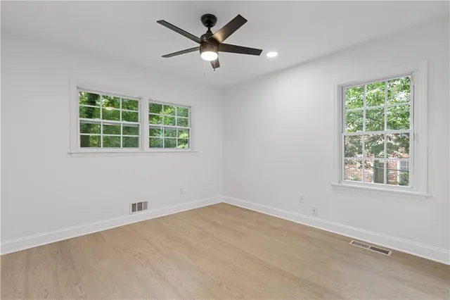 an empty room with a window