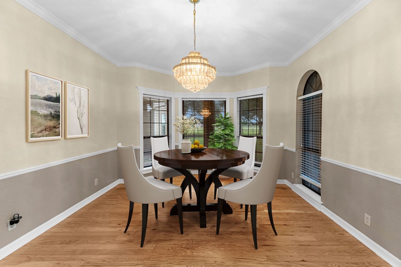 24849 County Road 48 Angleton, TX 77515 - Photo 13 of 48 a view of a dining room with furniture window and wooden floor