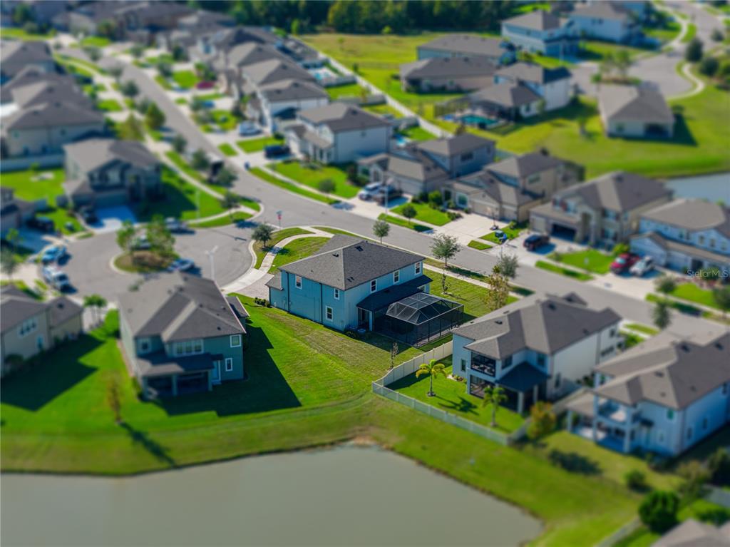 7628 Surf Reed Way Wesley Chapel, FL 33545 - Photo 50 of 76 an aerial view of a house with a garden