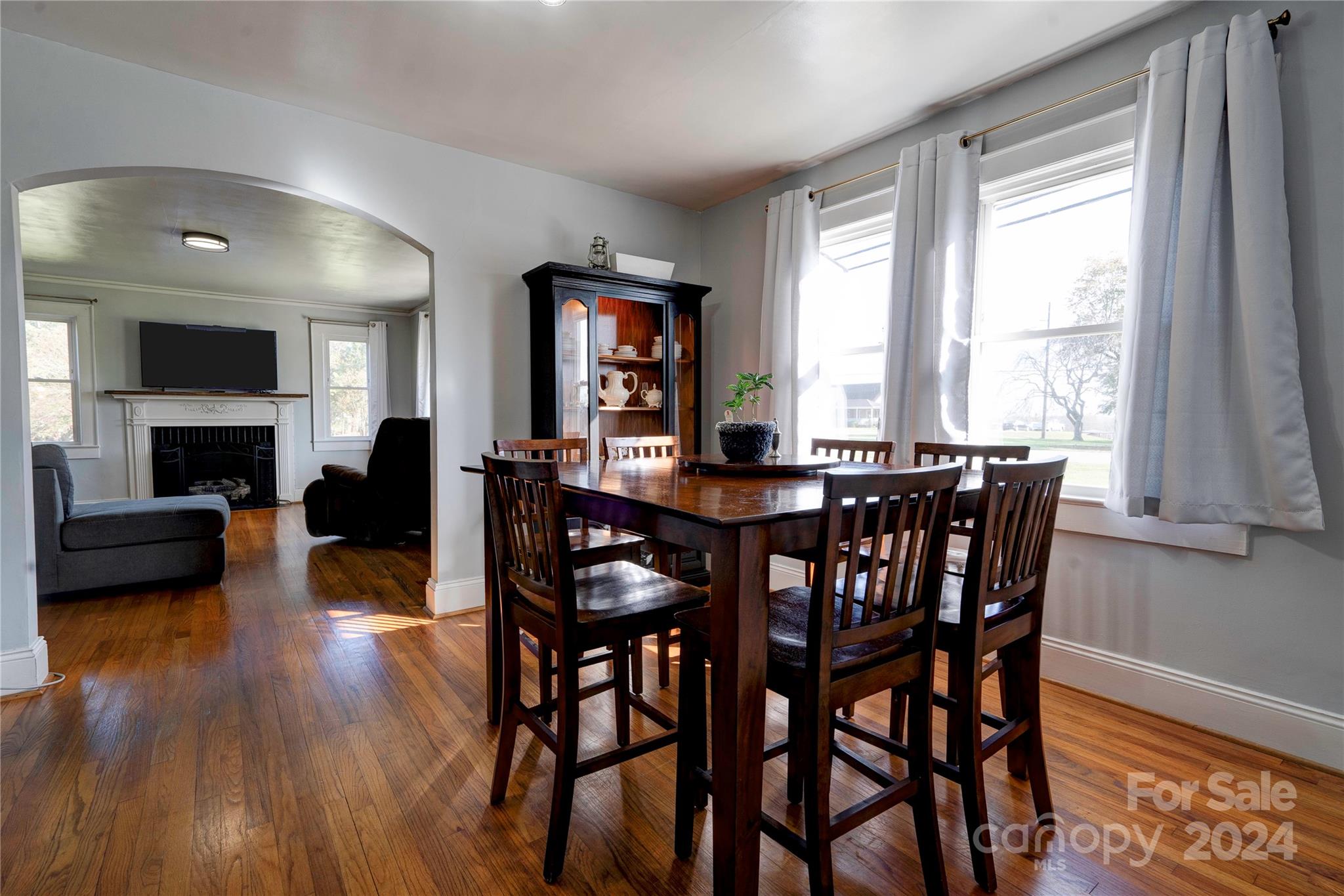 414 Poplar Springs Church Road Shelby, NC 28152 - Photo 5 of 37 a view of a dining room with furniture window and wooden floor