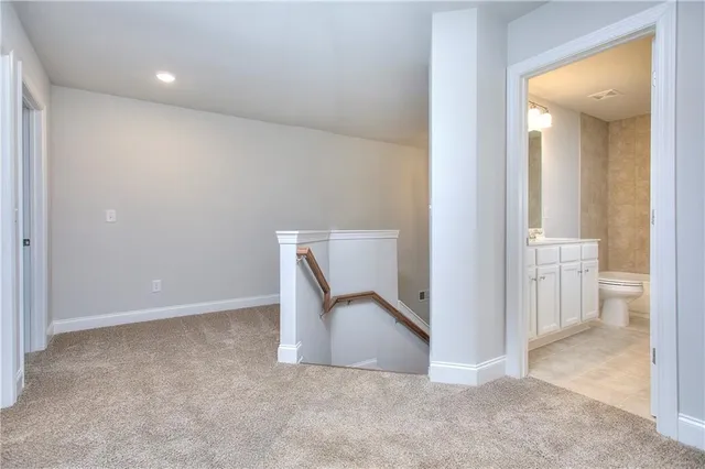 a view of an empty room and a gallery