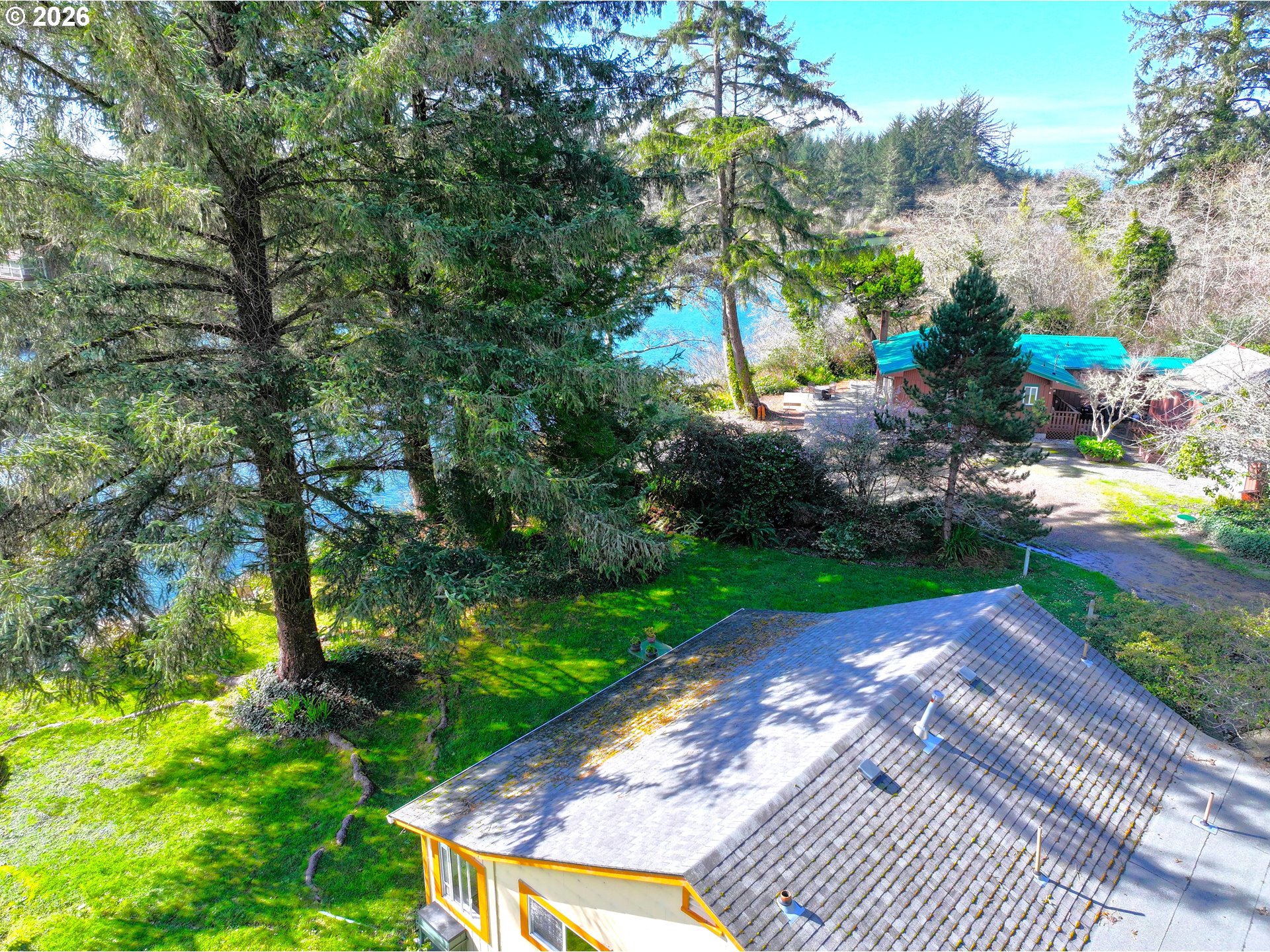 99270 Winchuck River Road Brookings, OR 97415 - Photo 38 of 40 a view of a yard with plants and large trees