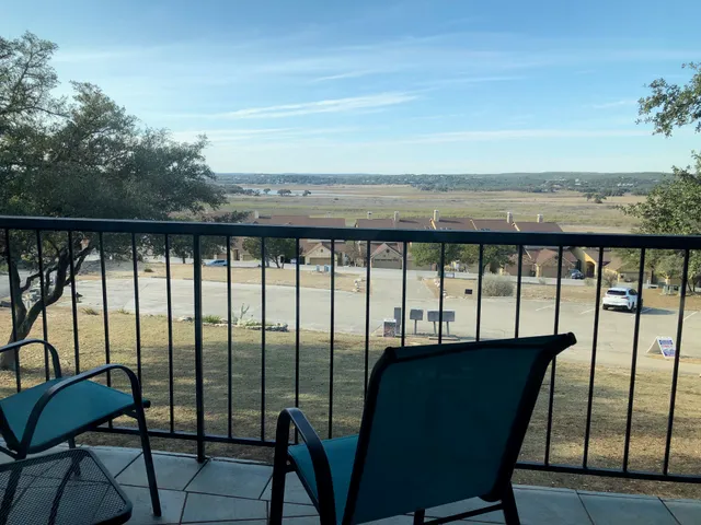 a view of a city from a balcony