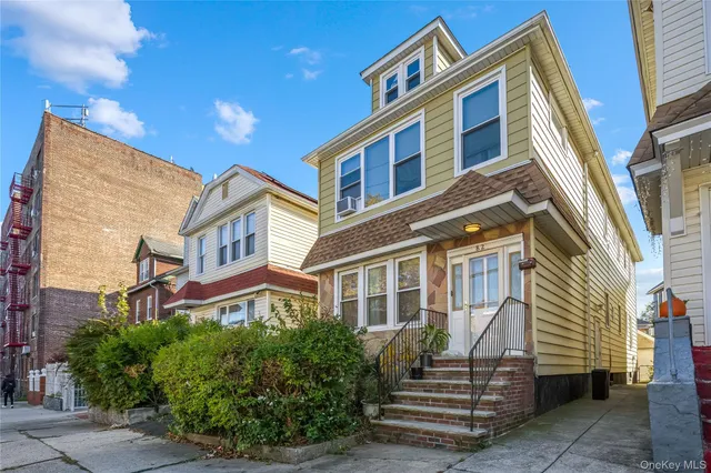 a front view of a building