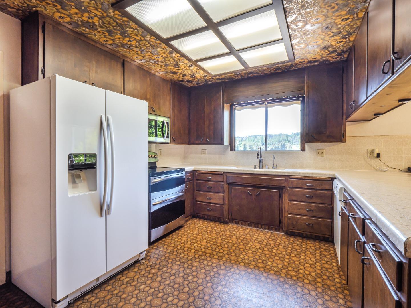 135 McKay Road Aptos, CA 95003 - Photo 19 of 57 a kitchen with stainless steel appliances a refrigerator and a sink
