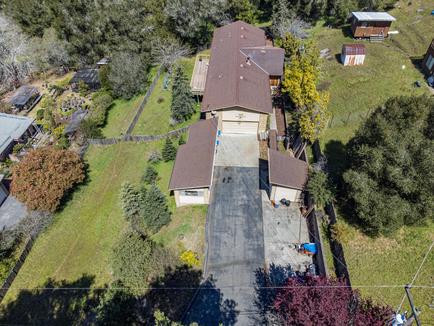 135 McKay Road Aptos, CA 95003 - Photo 2 of 57 an aerial view of a house with outdoor space