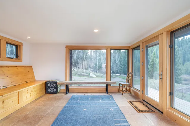 a very nice looking room with a large window