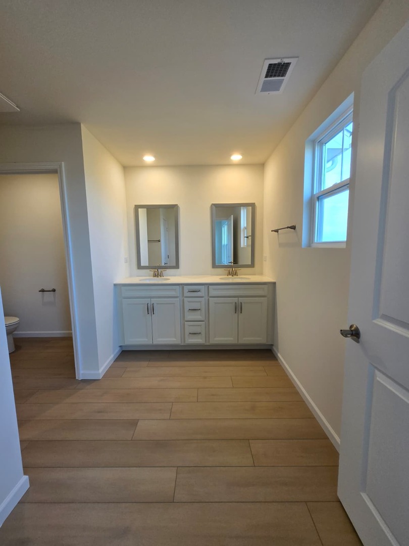 668 Switchgrass Way, Unit 58004 Bolingbrook, IL 60490 - Photo 16 of 31 a view of a bathroom with sink mirror and bathtub