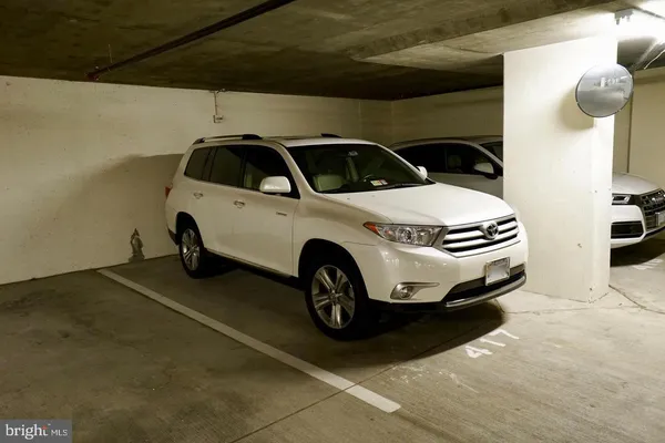 a car parked in a parking space