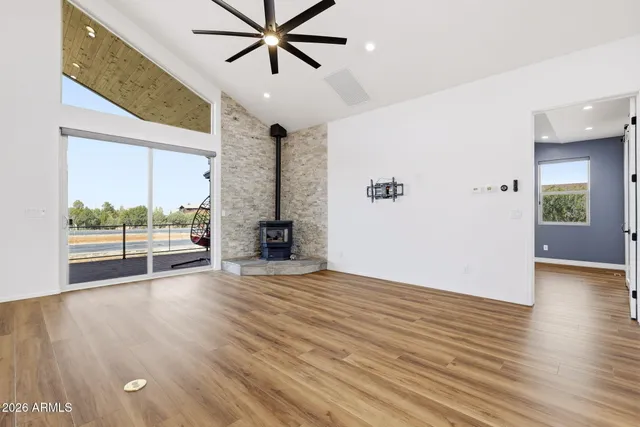 a view of front door and fire place