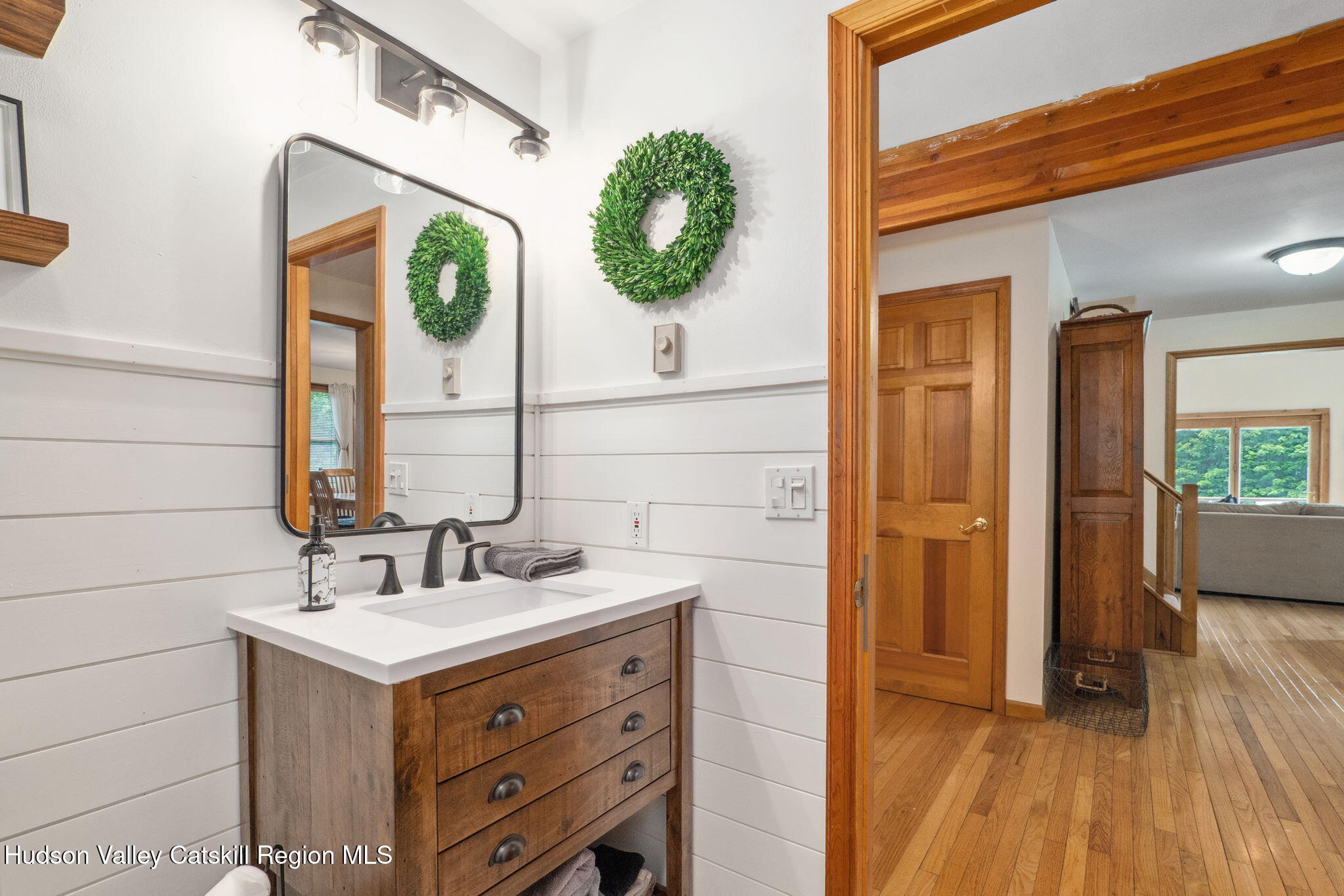 552 Bear Kill Road Gilboa, NY 12076 - Photo 15 of 63 a bathroom with a sink and a mirror