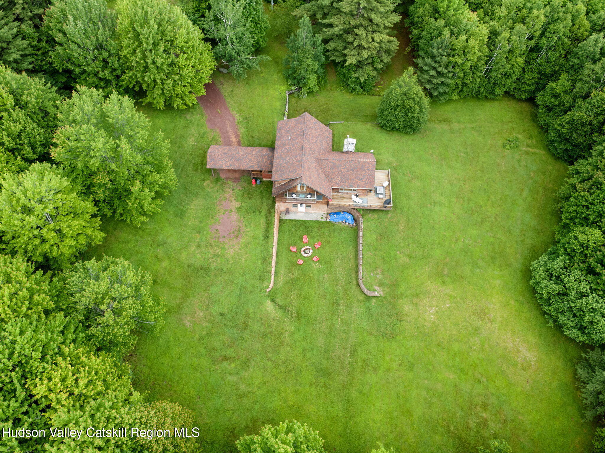 552 Bear Kill Road Gilboa, NY 12076 - Photo 3 of 63 a aerial view of a house with a yard basket ball court and outdoor seating