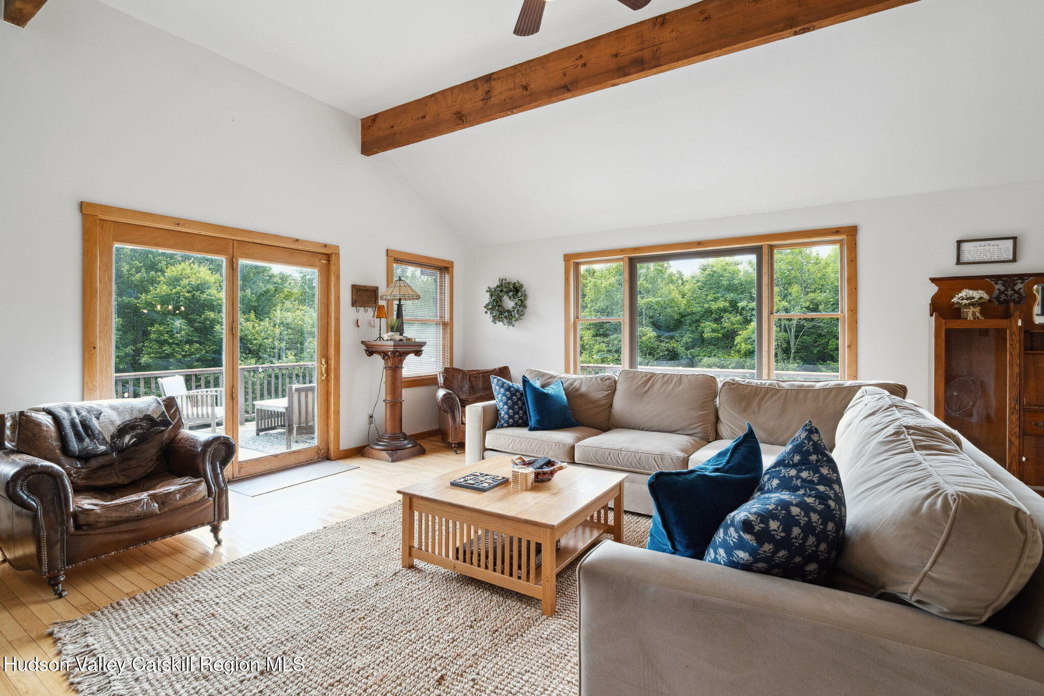 552 Bear Kill Road Gilboa, NY 12076 - Photo 31 of 63 a living room with furniture and a large window